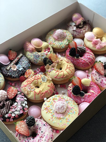 Individuelle Donut Box mit Beschriftung | KostBar Ganderkesee